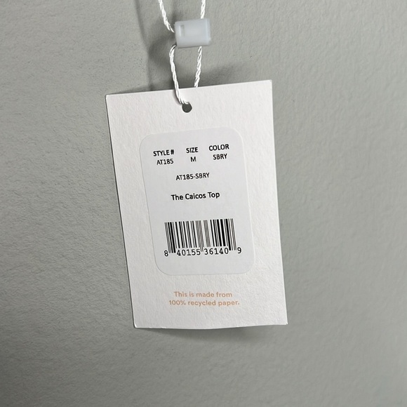 Andie Swim the Caicos Triangle Bikini Top in Soft Berry Lavender Size Medium - Picture 2 of 3